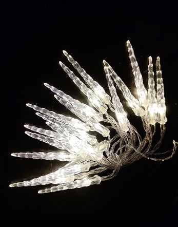 Guirlande lumineuse décorative 20 LED - Stalactite Lumineuse - Lumière Champagne