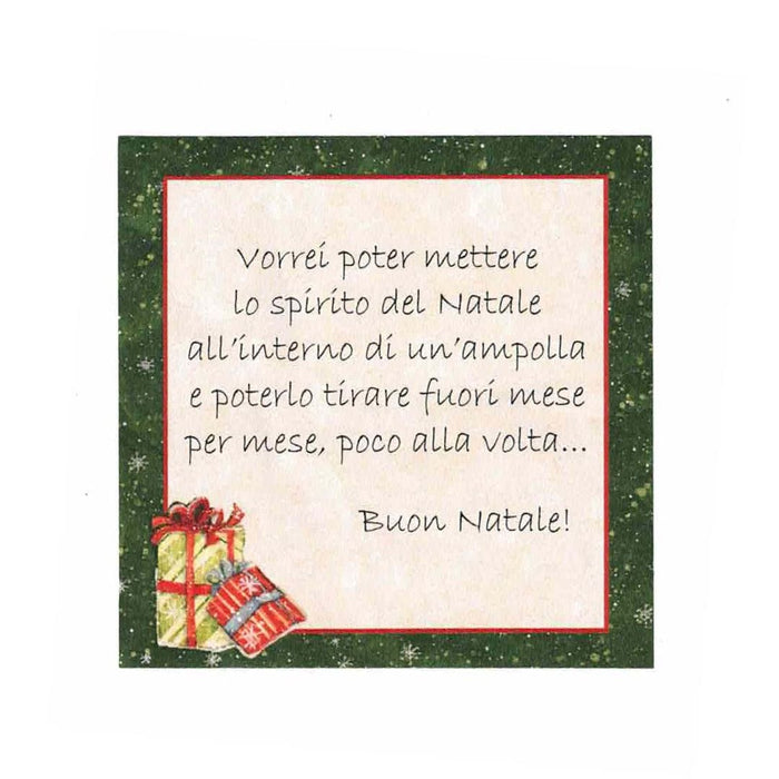 Ampollina segnaposto con pensierino e tappo con Babbo Natale Vorrei poter... Vacchetti (2491804)