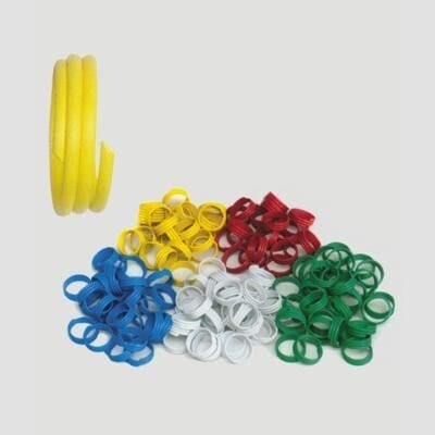 Anelli Plastica spirale zampe Piccioni - Diam 10 mm Verde / 100 Pz. MillStore