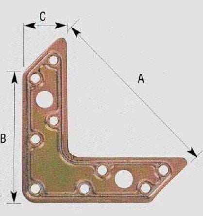 Angolo Giunzione Pesante Acciaio Tropicalizzato - Misura 116 x 83 x 30 - pz.20 Aldeghi Luigi (2491839)