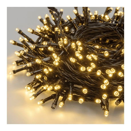 Lichtketting 300 Led - Warm Wit - 220 V - Met Lichtspel - Zwarte Kabel - 21,5 m - XmasKing