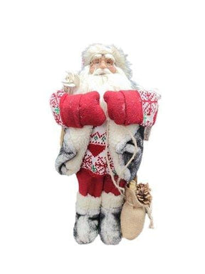 Babbo natale con sci e sacco - Decorazione Natalizia cm27x17h48 Vacchetti (2491948)