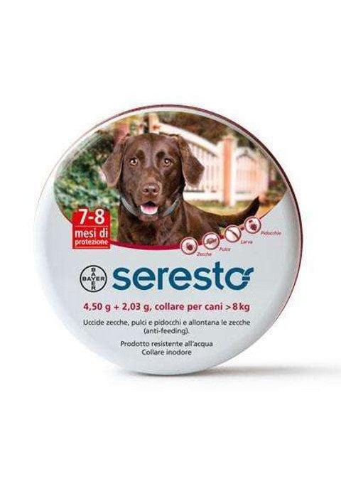 Bayer SERESTO - Collare antiparassitario Cani superiori a 8 Kg - Contro Pulci e Zecche Bayer Pet Care