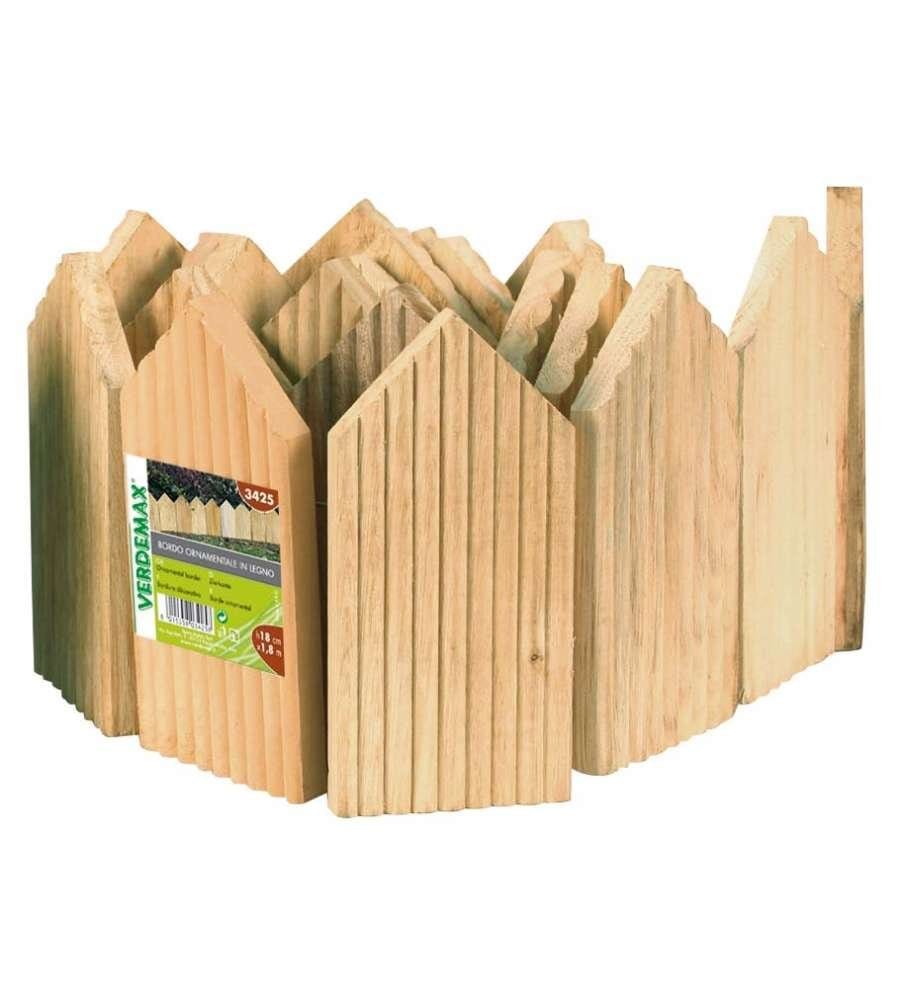 Bordo ornamentale in legno con punte - m 1,80 x h 18 cm - Verdemax Verdemax (2492121)