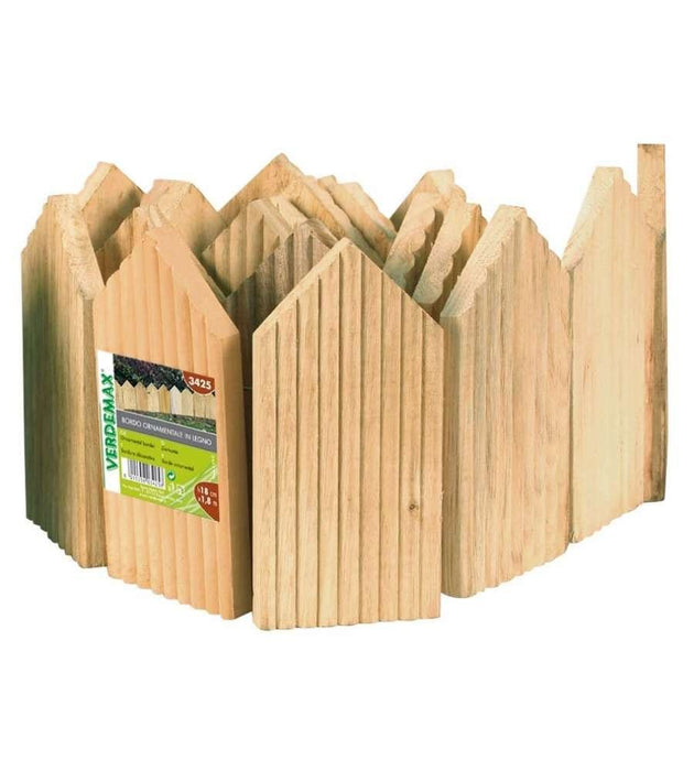 Bordo ornamentale in legno con punte - m 1,80 x h 18 cm - Verdemax Verdemax (2492121)
