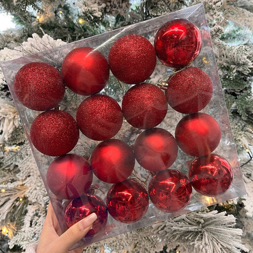 Box 16 sfere natalizie per albero di natale Rosso MillStore (2492145)