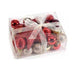 Box 29 palline in plastica e puntale a stella - 3 cm Rosso e Oro MillStore (2492151)