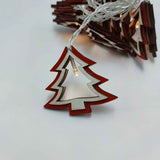 Chain of 10 Tree Decorations with Indoor LED Lights - 1.5 m