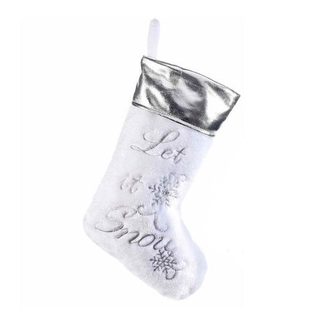 Calza di Natale portadolci Bianco e Argento - Figure assortite MillStore (2492218)