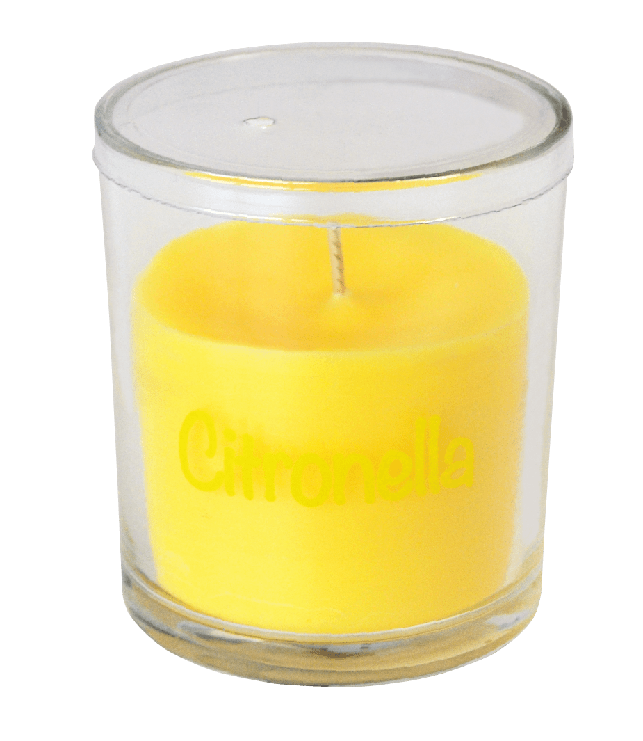 Candela Citronella bicchiere vetro per interni 74x83 mm Citronella Cereria Artigiana Umbra (2492273)