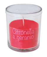 Candela Citronella bicchiere vetro per interni 74x83 mm Citronella e Geraneo Cereria Artigiana Umbra (2492274)