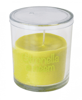 Candela Citronella bicchiere vetro per interni 74x83 mm Citronella e Neem Cereria Artigiana Umbra (2492275)