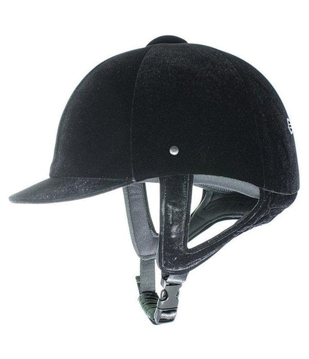Cap casco omologato Unisex in velluto - Derby Nero / 54 Derby