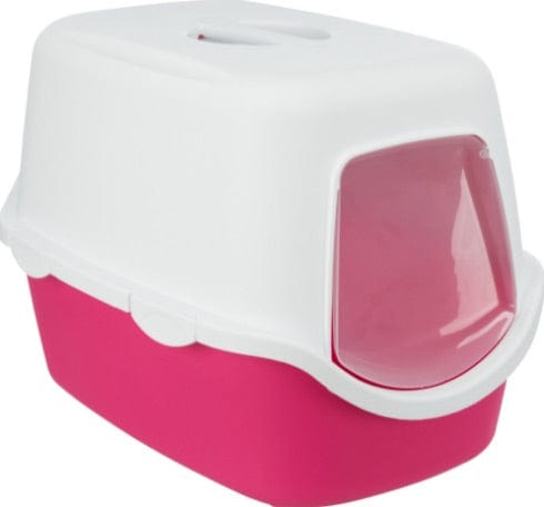 Cassetta Vico coperta per Lettiera Igienica - Trixie rosa/bianco Trixie