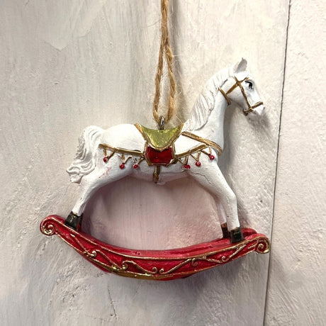 Cavallino a dondolo da appendere - Decorazione natalizia Dondolo Rosso MillStore (2492576)