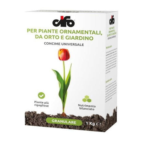 Concime Universale Granulare Piante Ornamentali Orto e Giardino - 1 kg - Cifo Cifo (2493189)