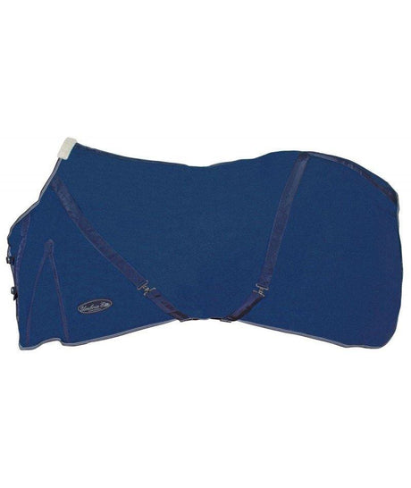 Coperta cotone Cinghie Incrociate - Blu Navy - 140 cm AmaHorse