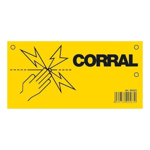 Corral TARGA SEGNALETICA - Per recinzioni elettriche Corral