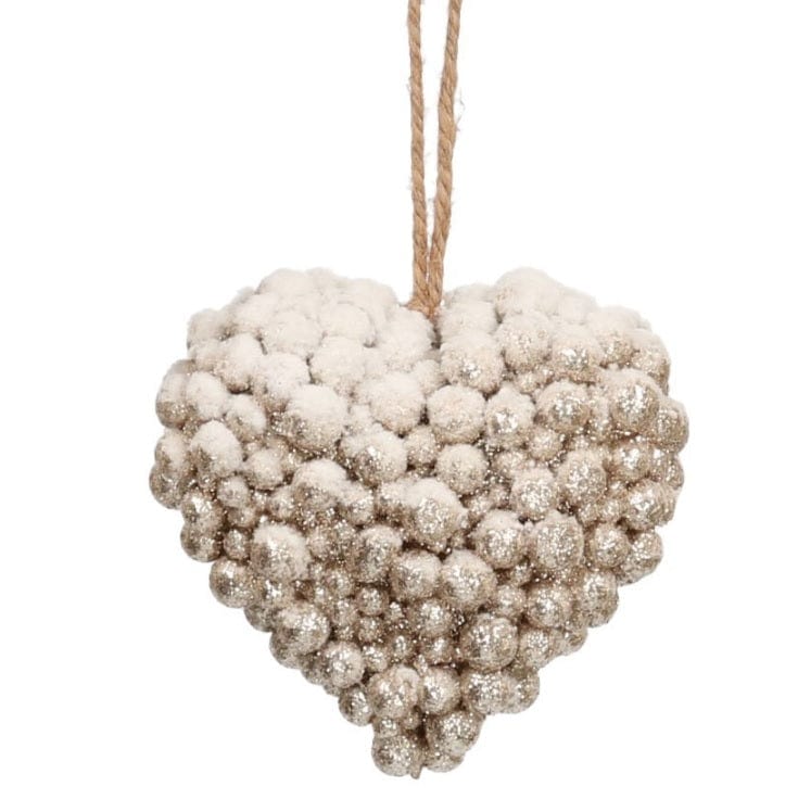 Cuore innevato da appendere - decorazione di Natale Oro Vacchetti (2493472)