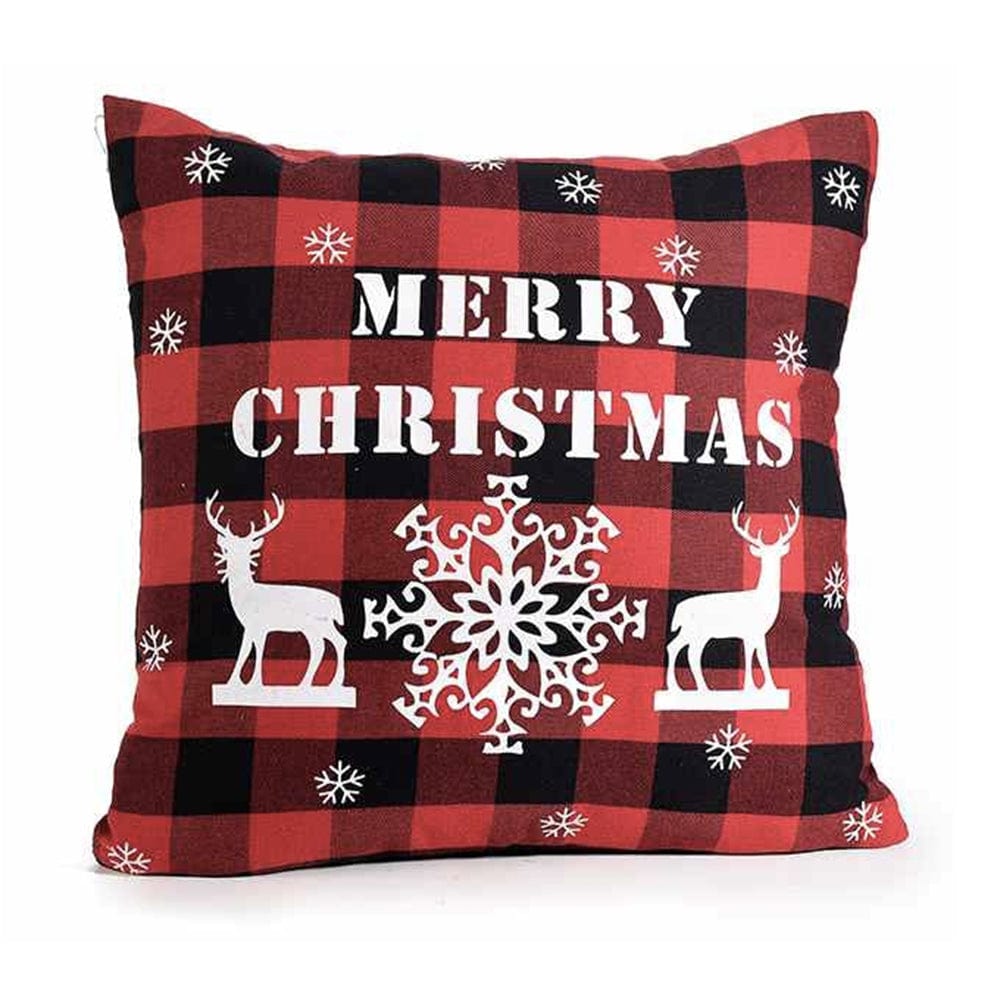 Cuscino sfoderabile in Tartan con decoro Natalizio Renne Art From Italy (2567591)