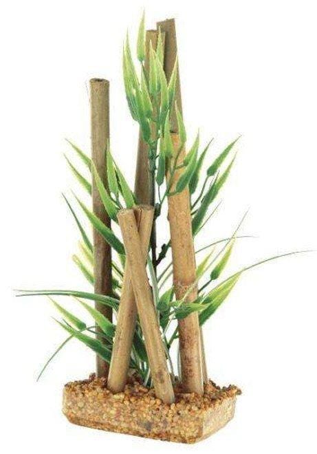 Cyperus Sp. & Bamboo 20 Cm - Blu 9114 - Pianta In Plastica Ferplast