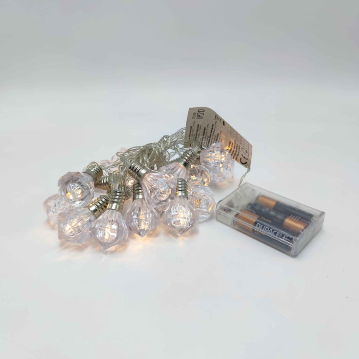 Catena di luci decorativa 20 Led - Diamante - Luce Calda