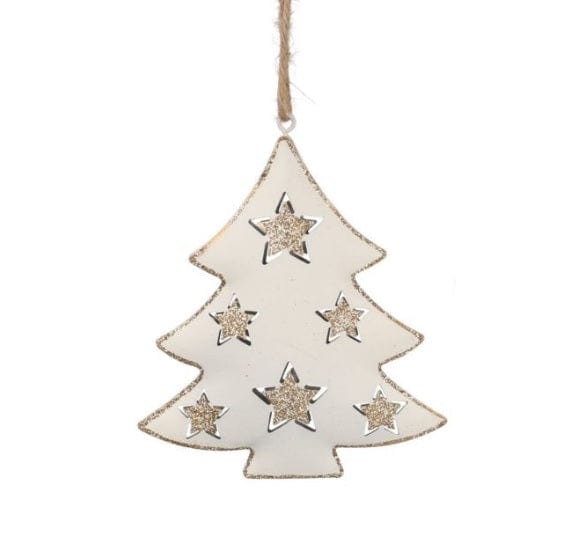 Decorazione in metallo da appendere con glitter oro Albero MillStore (2493519)