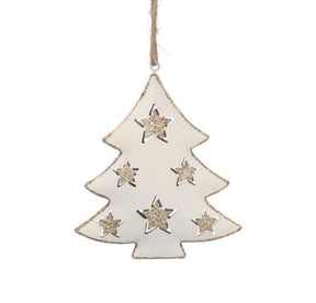 Decorazione in metallo da appendere con glitter oro Albero MillStore (2493519)