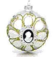 Decorazione Per Albero Natale Sfera Cameo - Diametro 6 Cm - 1 Pz. Marihome (2493525)