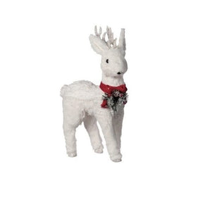 Decorazione Renna bianca natalizia con sciarpina Ad trend (2493526)