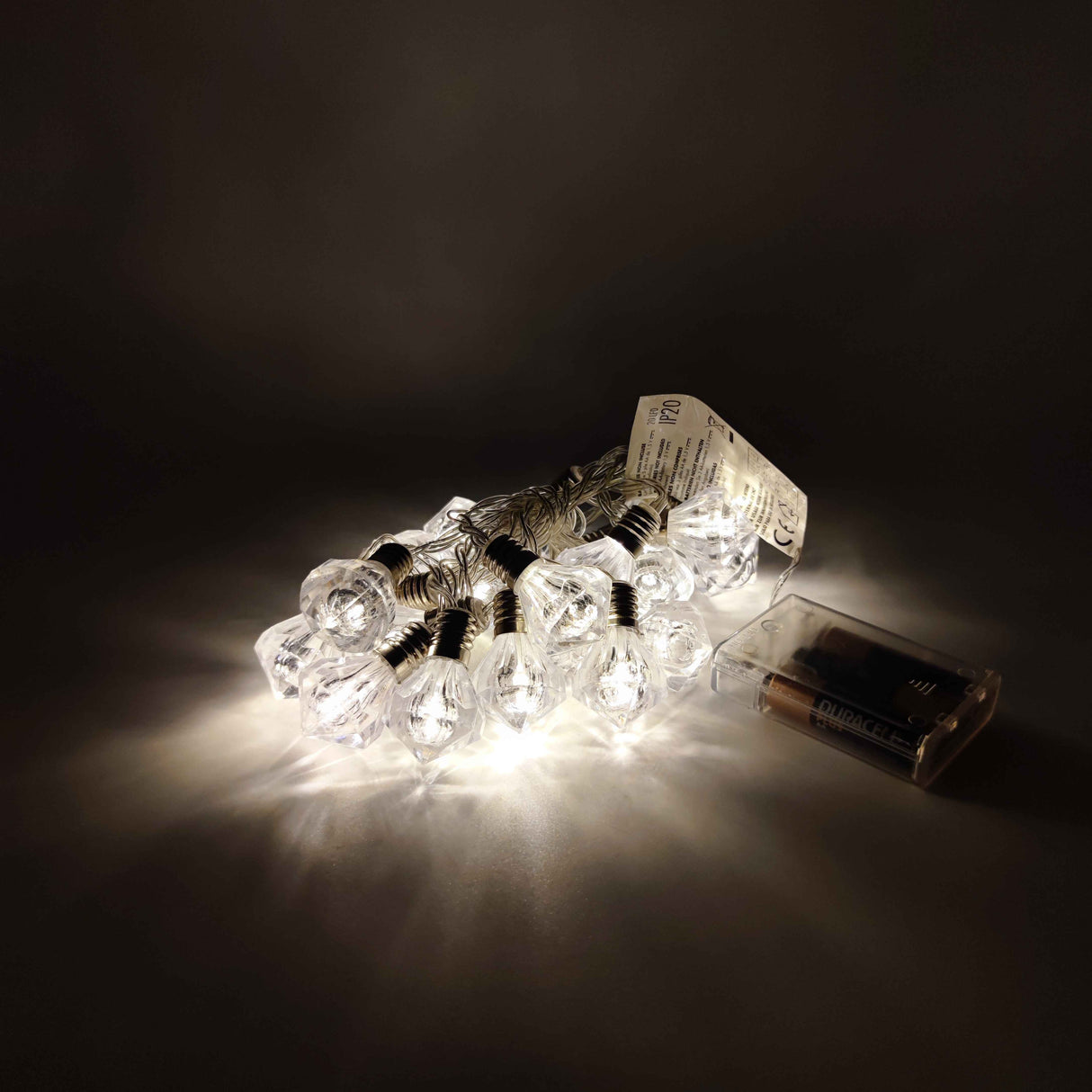 Guirlande lumineuse décorative 20 LED - Diamant - Lumière chaude