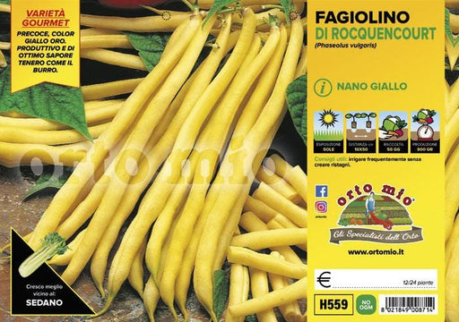 Fagiolino nano giallo Major - 12 buche 24 piante - Orto Mio Orto Mio (2493712)