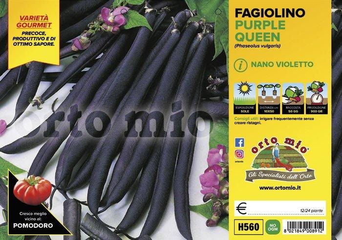 Fagiolino nano viola Purple Queen - vaschetta 12 buche - Orto Mio Orto Mio (2493713)