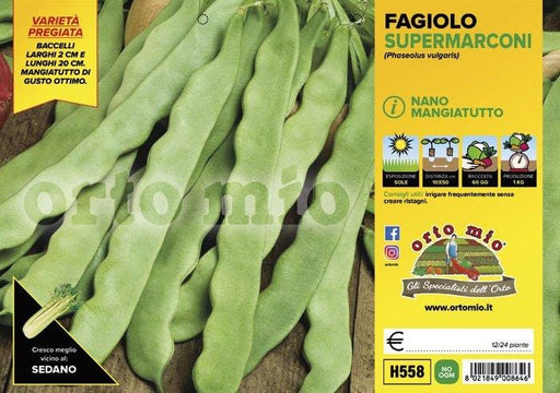 Fagiolo nano Supermarconi Minosse - vaschetta 12 buche 24 piante - Orto Mio Orto Mio (2493727)