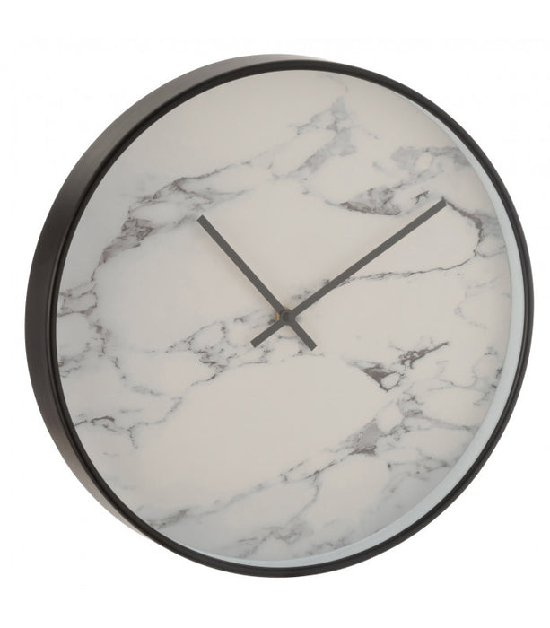 Orologio da parte effetto marmo - 40 cm —