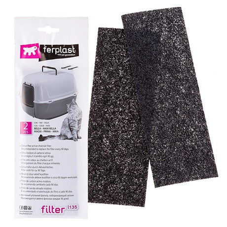 Ferplast - Filtro Carbone Attivo Toilette Bella, Maxi Bella, Magix, Clear Cat L135 Ferplast (2493814)