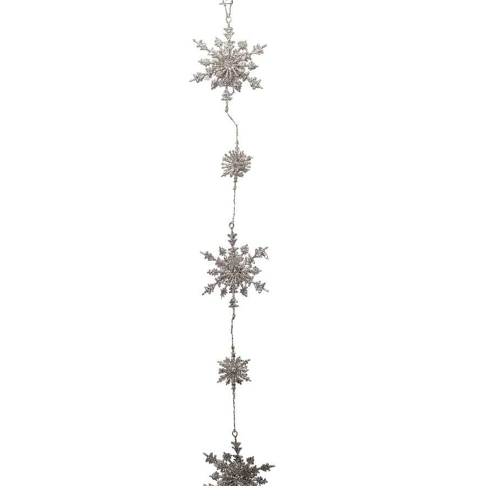 Festone con fiocchi di neve glitter da appendere Bianco Vacchetti (2493980)