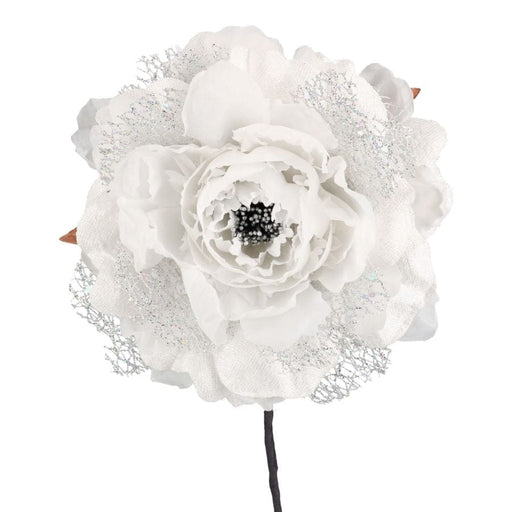 Fiore - Peonia decorativa - cm ø 11 x 18 Bianco Vacchetti (2496649)