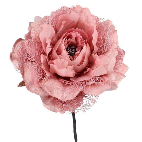 Fiore - Peonia decorativa - cm ø 11 x 18 Vacchetti (2496648)