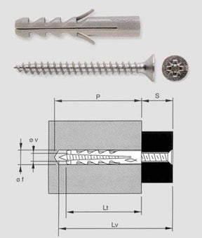 Fischer s  5 v tassello c-vite Fischer (2494093)