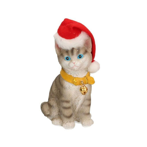 Gatto con cappello di Babbo Natale e campanellino Modello 1 Vacchetti (2494290)