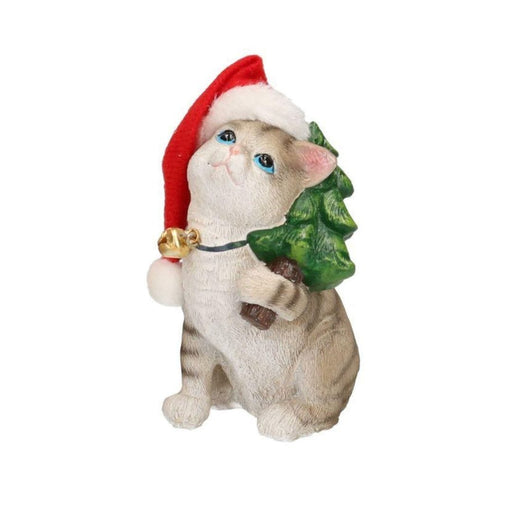 Gatto con cappello di Babbo Natale e campanellino Modello 2 Vacchetti (2494291)
