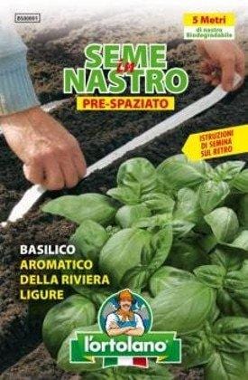 L'Ortolano Seme in Nastro BASILICO AROMATICO DELLA RIVIERA LIGURE busta semi prespaziati L'Ortolano (2495042)