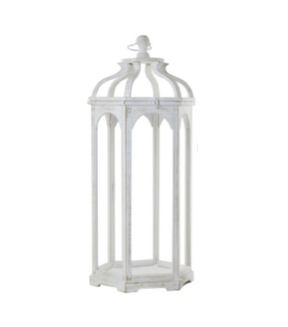 Lanterna in legno bianco - h 82 cm MillStore