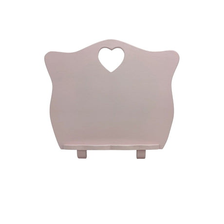 Leggio da cucina artigianale in legno con cuore intarsiato Rosa Confetto Domeahome