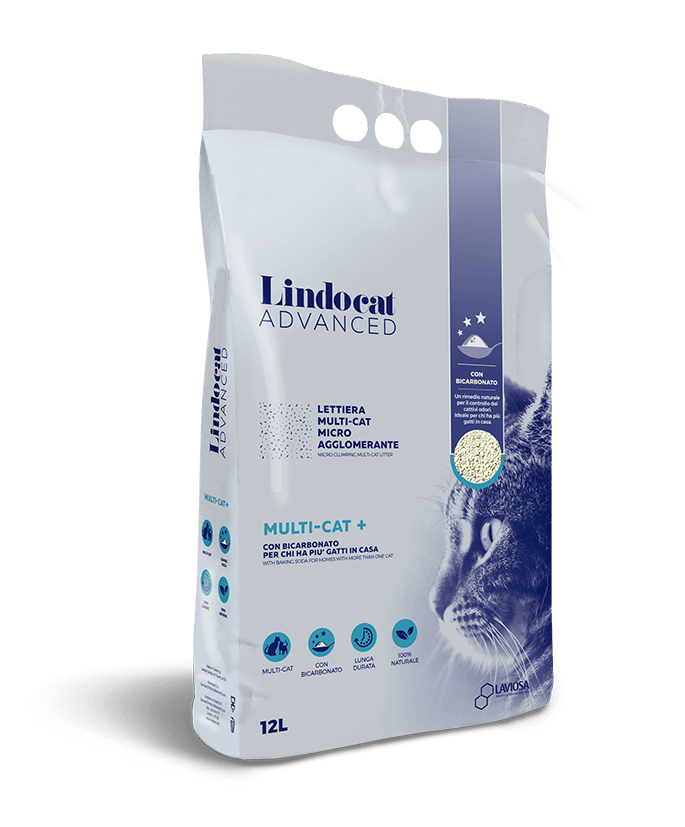 Lettiera Micro Agglomerante con Bicarbonato Advanced Multicat + - Lindocat Lt.  12 Lindocat (2495253)