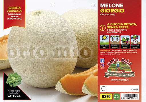 Melone retato senza fetta Giorgio F1 - 4 piante - Orto Mio Orto Mio (2495615)