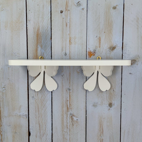 Mensola Artigianale con Fiocchi in stile Shabby Chic Bianco / 45 cm Domeahome