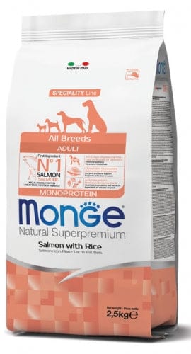 Monge Superpremium All Breeds Adult Salmone con Riso per Cani - Salmone e Riso 12 kg Monge Superpremium (2495765)