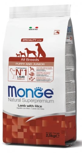 Monge Superpremium All Breeds Puppy & Junior per cani - Agnello e Riso 12 kg Monge Superpremium (2495769)